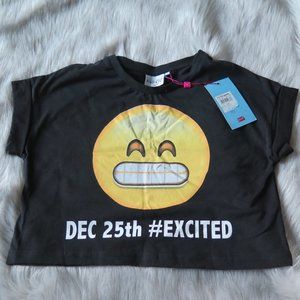 11-12 year’s CROPPED EMOJI T-SHIRT (NWT)